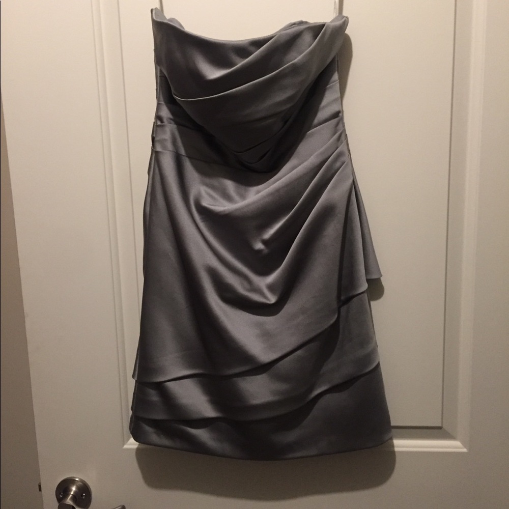 Silver David’s Bridal dress size 4